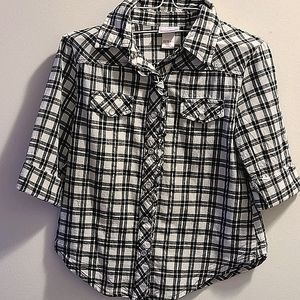 🎸3/$15 Sz4/5 Plaid Xhilaration button-down